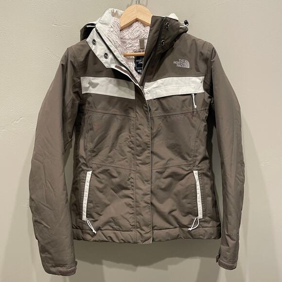 The North Face Women’s Hooded Hyvent Jacket Brown White - Size: Small - Picture 1 of 15